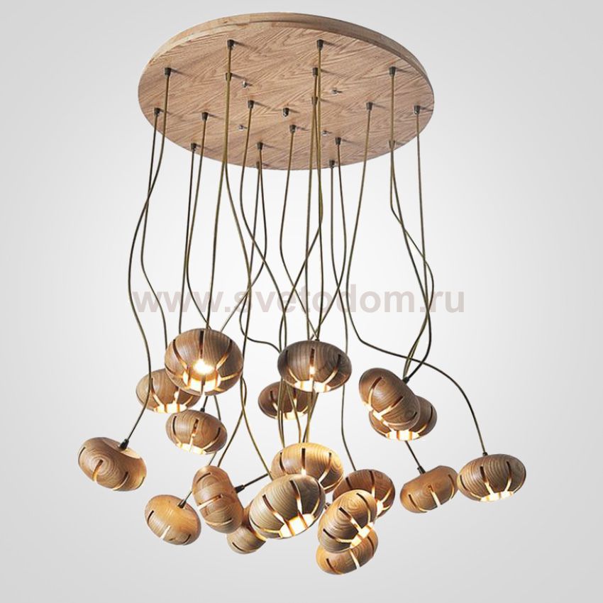 Люстра Louis Wood Led D60 Light wood ImperiumLoft 208395-28