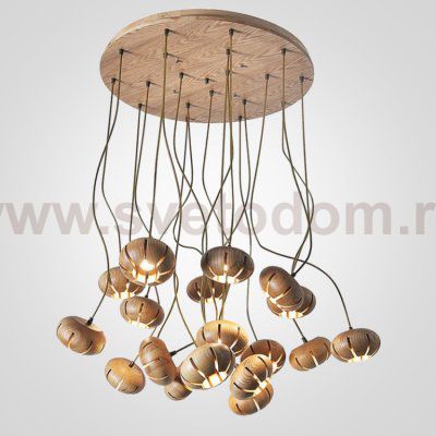 Люстра Louis Wood Led D120 Light wood ImperiumLoft 208396-28