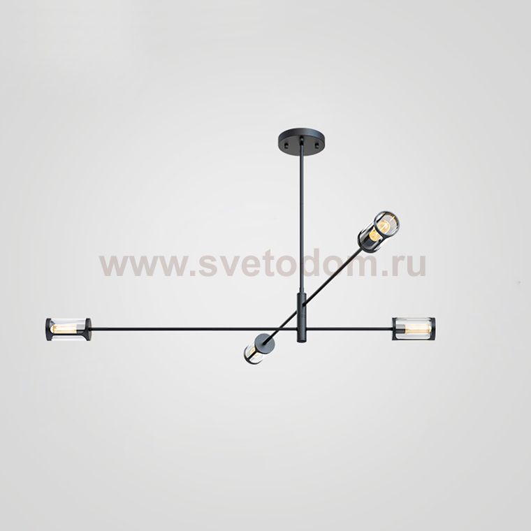 Дизайнерская люстра SKELBY H24 Black/Transparent ImperiumLoft 208575-22