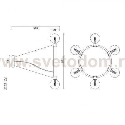 Подвесная люстра FLAMB D57 ImperiumLoft 208629-26