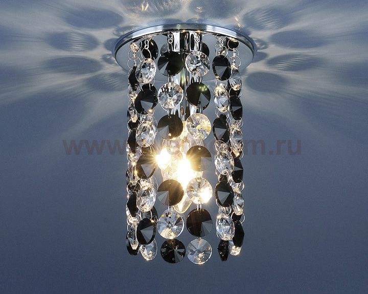 209 хром/черный/прозрачный (CH/BK/Clear) Elektrostandard Встраиваемый потолочный светильник