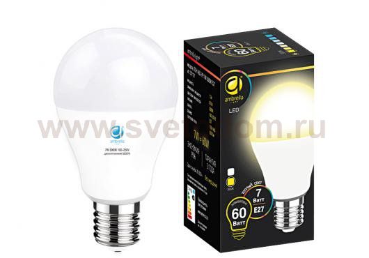 Лампа матовая Ambrella LED A60-PR 9W E27 3000K (75W) BULBING