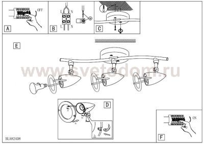 Светильник поворотный спот Eglo 82413 Lydia