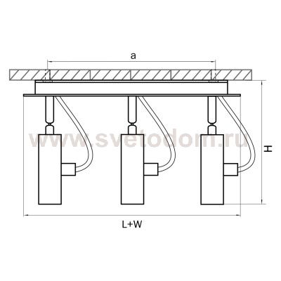 Светильник точечный накладной Lightstar 210339 Varieta 9 3*G9