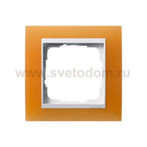 Gira EV Полупрозрачн.оранжевая/глянц.бел Рамка 1-ая (G211397)