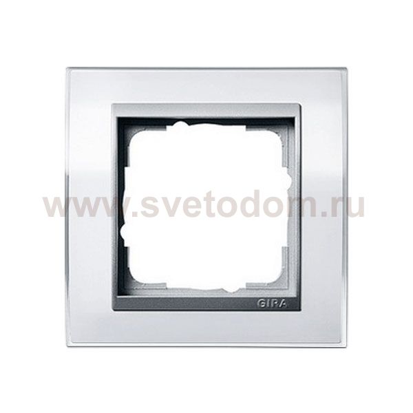 Gira EV CL Бел/Алюминий Рамка 1-ая (G211726)
