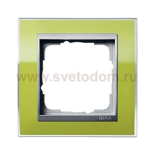 Gira EV CL Зеленый/Алюминий Рамка 1-ая (G211746)