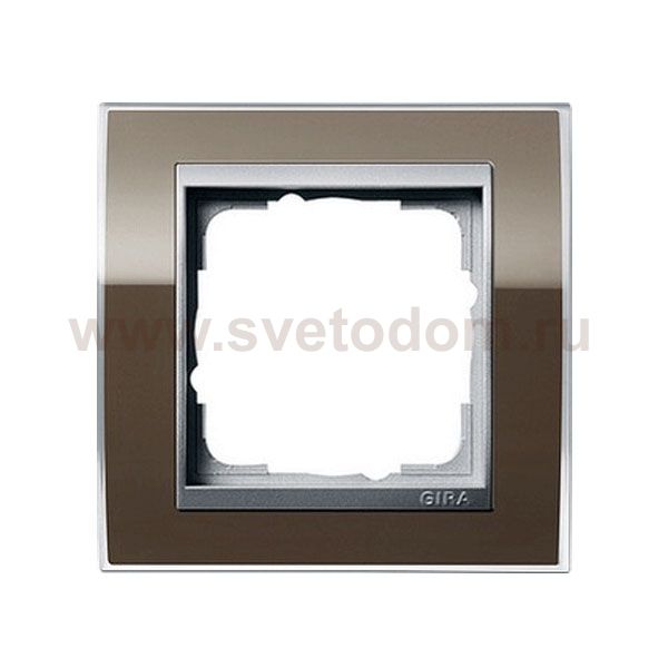 Gira EV CL Коричневый/Алюминий Рамка 1-ая (G211766)