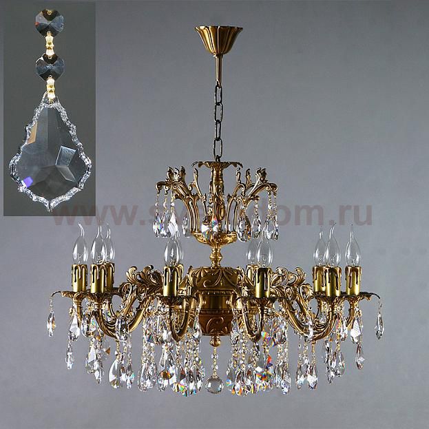 Люстра Ambiente 2118/10 AB Leaf crystal