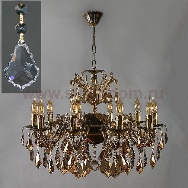 Люстра Ambiente 2118/10 PB Leaf crystal