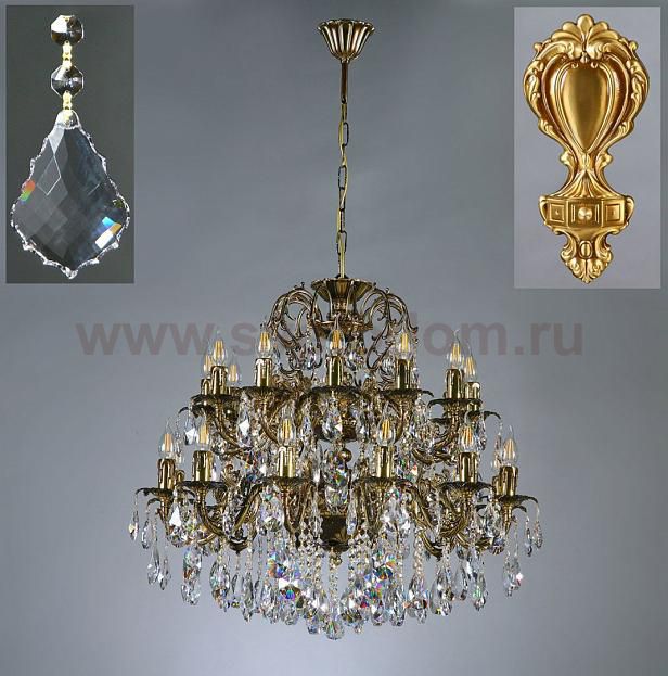 Люстра Ambiente 2118/12+12 AB New Leaf