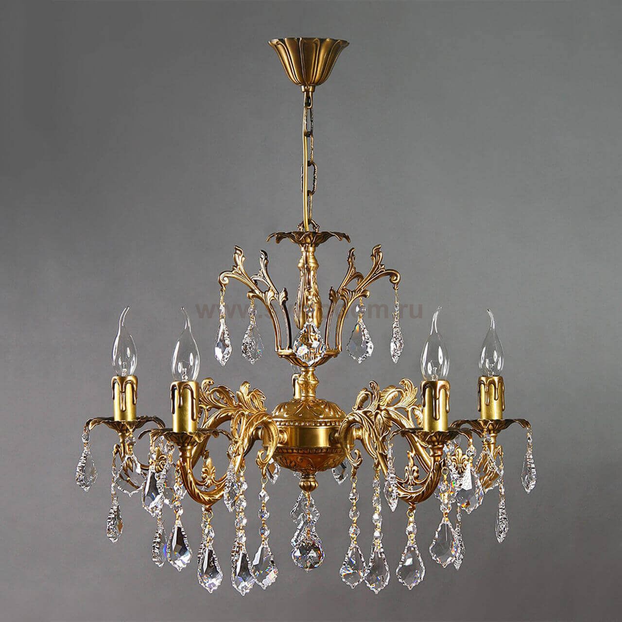 Люстра Ambiente 2118/5 AB Leaf crystal