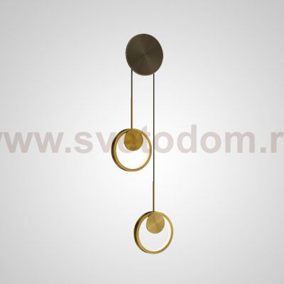 Настенный светильник RISOR BLOCK L2 Brass ImperiumLoft 211947-26