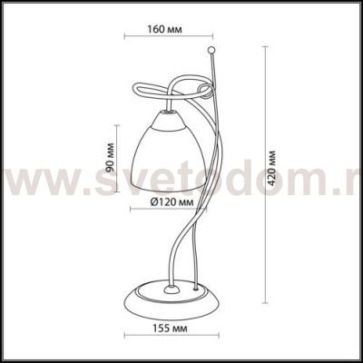 Настольная лампа Odeon light 2120/1T KAENA