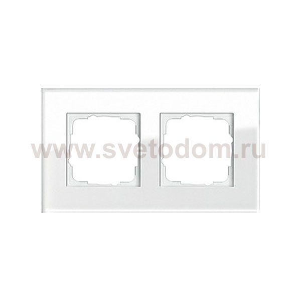 Gira ESP Белое стекло Рамка 2-ая (G21212)