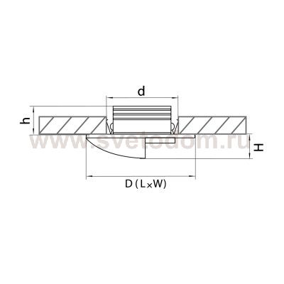Светильник точечный встраиваемый диодный Lightstar 212166 Lumina