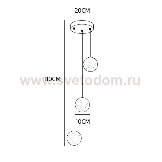 Подвесной светильник FRESH MORE L3 Диск ImperiumLoft 212163-23
