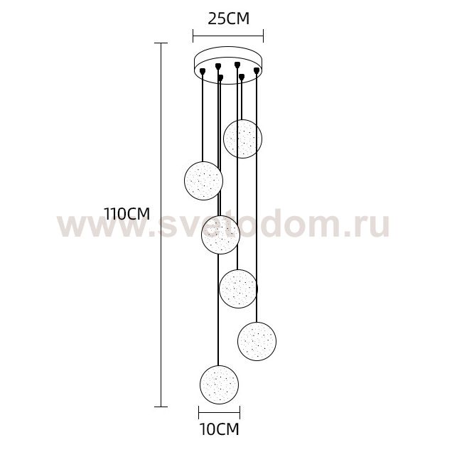 Подвесной светильник FRESH MORE L6 Диск ImperiumLoft 212166-23