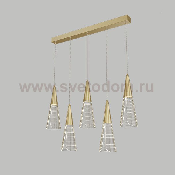 Подвесной светильник MANDORA L5 Brass Планка ImperiumLoft 212210-23