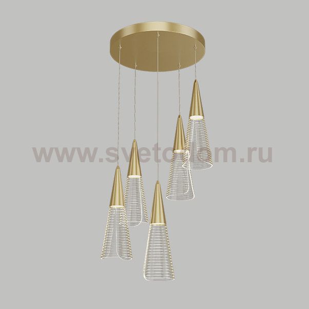 Подвесной светильник MANDORA L5 Brass Диск ImperiumLoft 212213-23