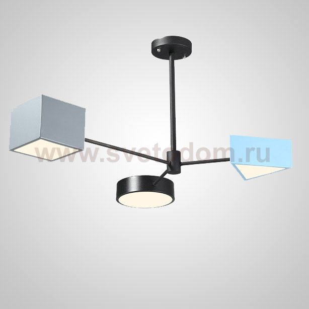 Светодиодная люстра DENIZA L3 Gray Blue Black ImperiumLoft 212220-26