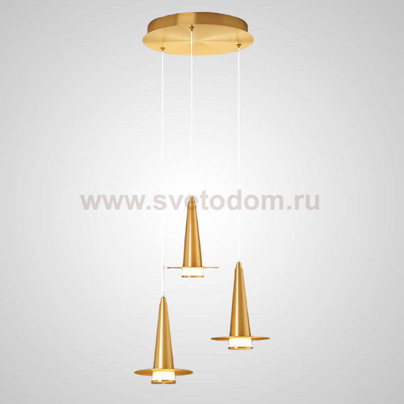 Подвесной светильник CURTISS MORE L3 Brass Диск ImperiumLoft 212264-23