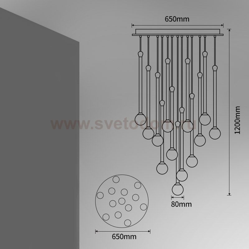 Подвесной светильник BAST MORE L13 Планка ImperiumLoft 212275-23