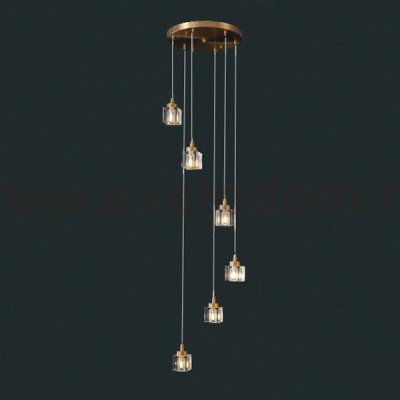 Подвесной светильник DORA MORE L6 Диск ImperiumLoft 212345-23