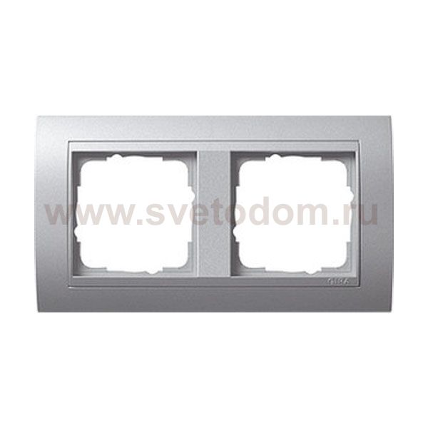 Gira EV Алюминий/алюминий Рамка 2-ая (G21236)