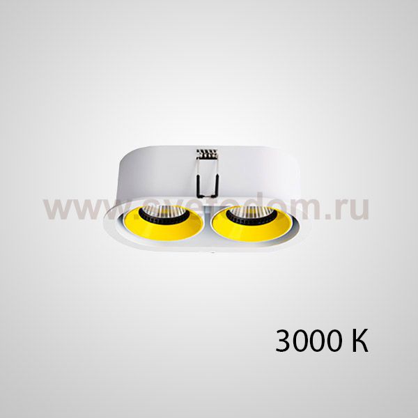 Точечный светильник REXTON B L2 White Yellow 3000 К ImperiumLoft 212483-23