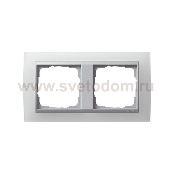 Gira EV Матово-Бел/алюминий Рамка 2-ая (G21250)