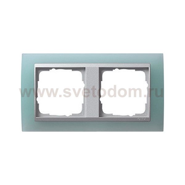 Gira EV Матово-зелёный/алюминий Рамка 2-ая (G21251)