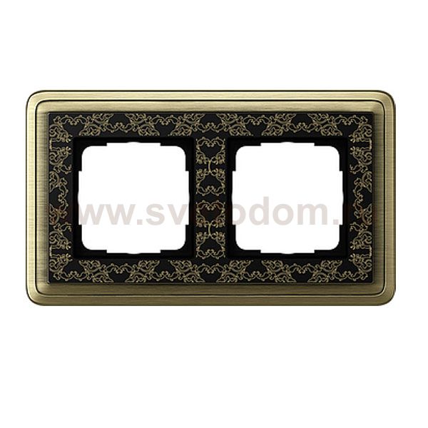 Gira ClassiX Art Латунь/Черный Рамка 2-ая (G212672)