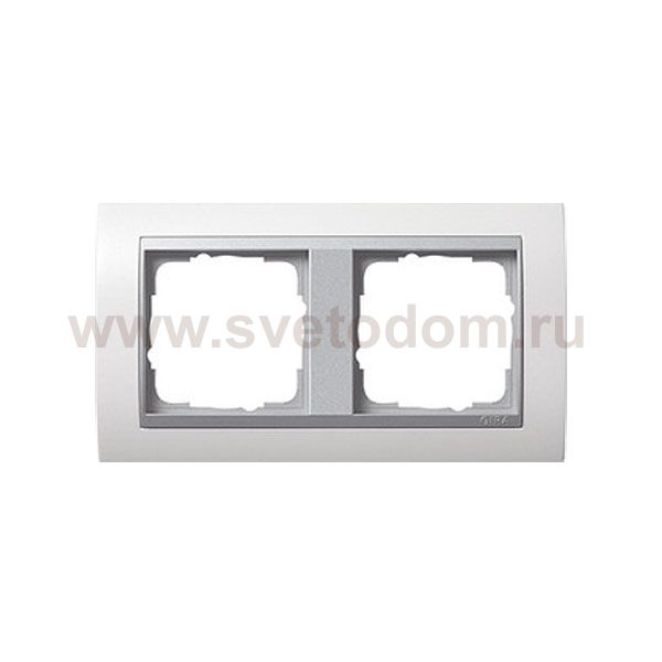 Gira EV Бел/алюминий Рамка 2-ая (G21271)
