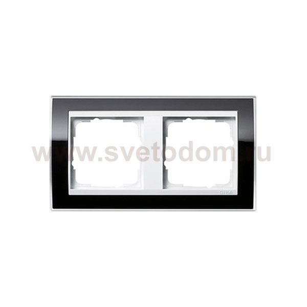 Gira EV CL Черный/Бел Рамка 2-ая (G212733)