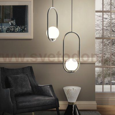 Подвесной светильник Matthew McCormick hoop 40 Chrome MILA Pendant ImperiumLoft 212753-22
