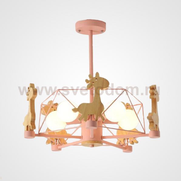 Потолочная люстра GIRAFFE Crystal Pink ImperiumLoft 212760-26