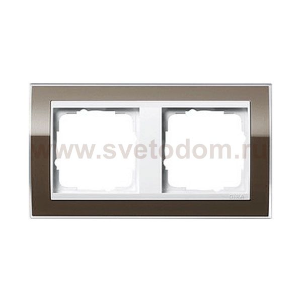 Gira EV CL Коричневый/Бел Рамка 2-ая (G212763)