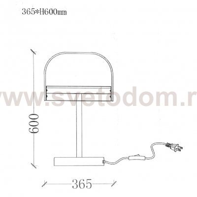 Настольная лампа NOTEN TAB H600 Grey ImperiumLoft 212838-26