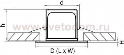 Светильник встраиваемый заливающего света Lightstar 213120 Pento