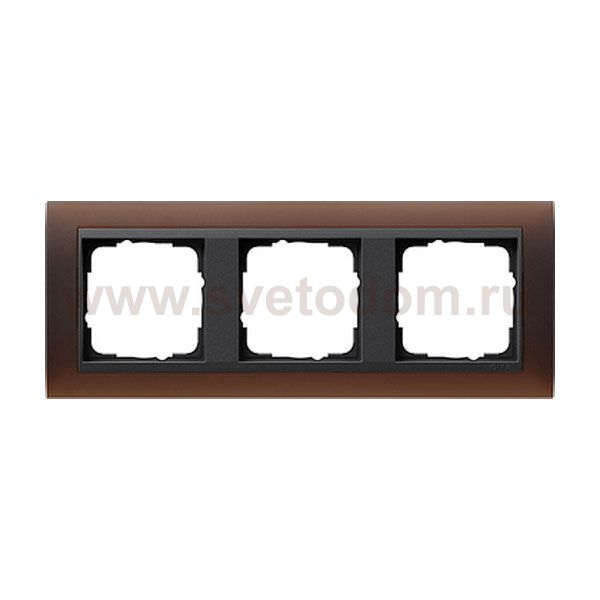 Gira EV Матово-коричневый/антрацит Рамка 3-ая (G21313)