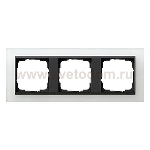 Gira EV Матово-Бел/антрацит Рамка 3-ая (G21324)