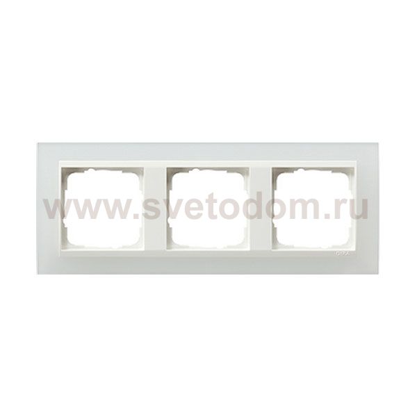 Gira EV Полупрозрачн.белая/глянц.бел Рамка 3-ая (G213334)