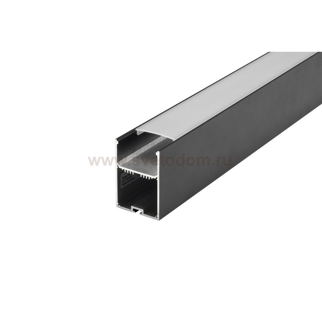 SLV 213470 GLENOS Profi-Profil 4970-200, mit Cover, mattschwarz, 2m