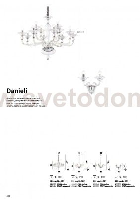 Подвесной светильник Ideal lux DANIELI SP12 TRASPARENTE (213484)