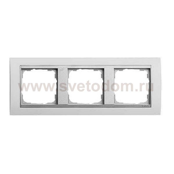 Gira EV Матово-Бел/алюминий Рамка 3-ая (G21350)