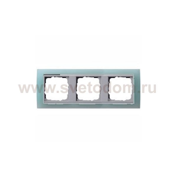 Gira EV Матово-зелёный/алюминий Рамка 3-ая (G21351)