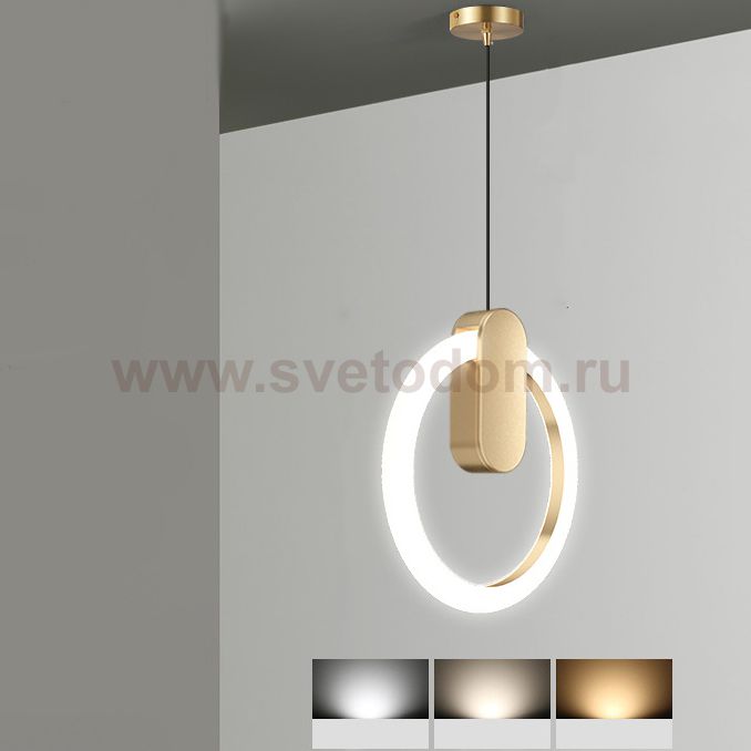 Подвесной светильник GINA D30 Brass Трехцветный свет ImperiumLoft 213676-23