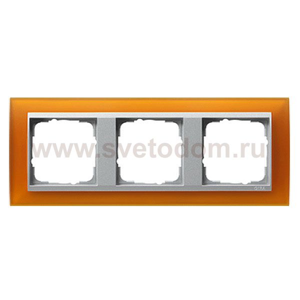 Gira EV Матово-янтарный/алюминий Рамка 3-ая (G21369)