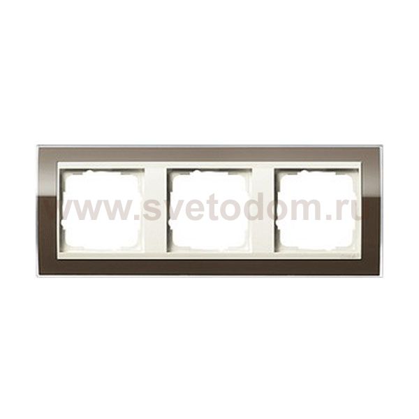 Gira EV CL Коричневый/Крем глянц Рамка 3-ая (G213761)